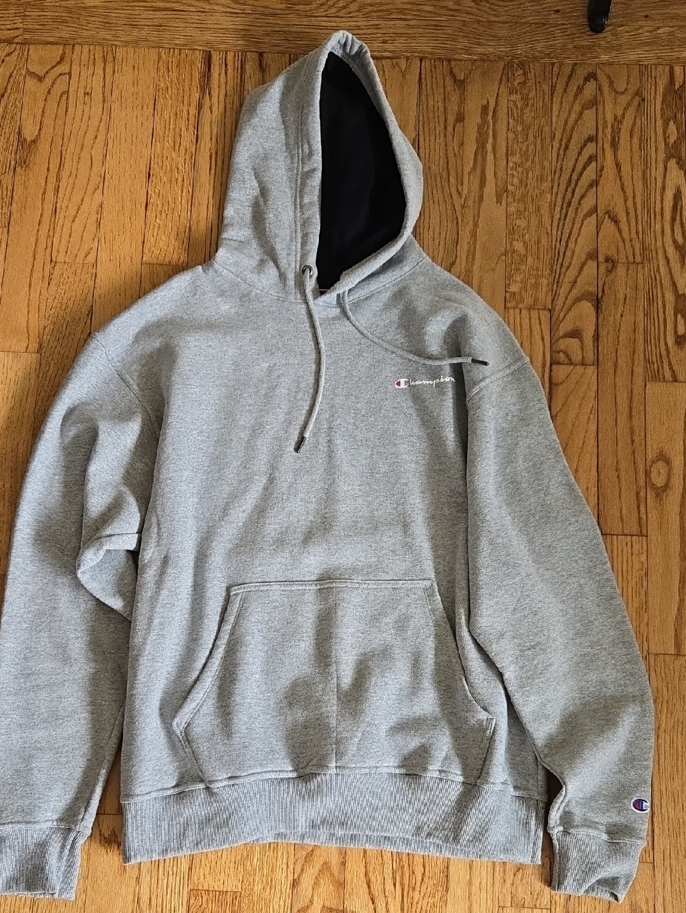 Men's Champion Gray Pullover Hoodie - Men's Classic Sweatshirt Never Worn